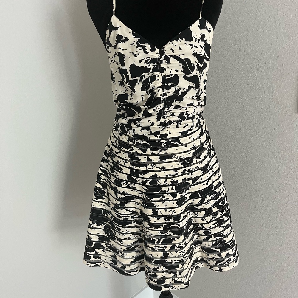 Parker Monochrome Spaghetti Strap Mini Dress